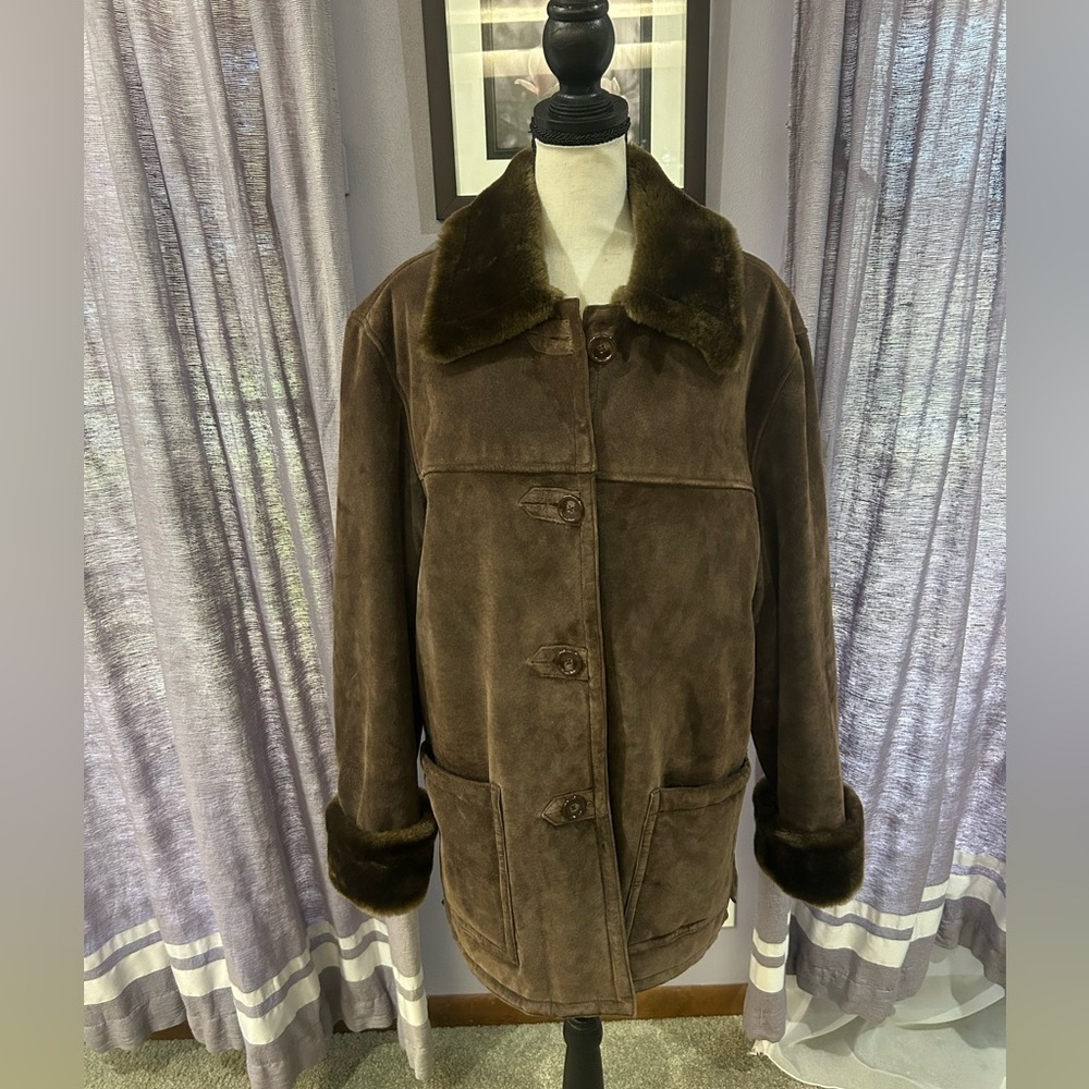 Vintage Dennis Basso Suede Coat